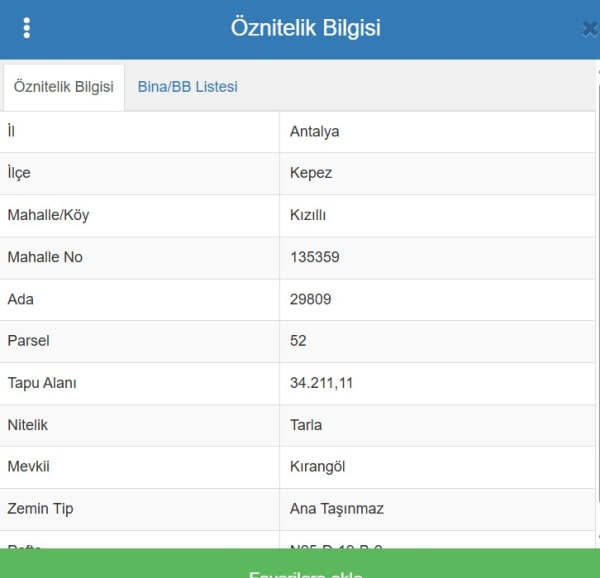 Antalya Kepez Kızıllı'da 6.372 m² Satılık Hisseli Tarla