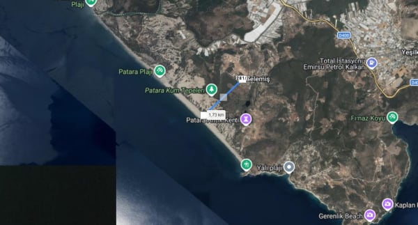 Antalya Kaş Gelemiş'te 1574m² Köşe Parsel Arsa görsel 4