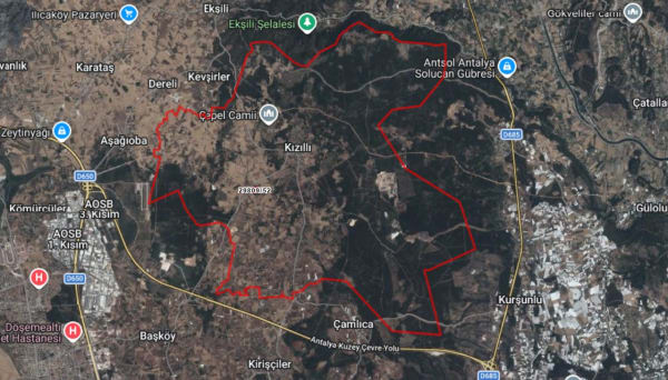 Antalya Kepez Kızıllı'da 6.372 m² Satılık Hisseli Tarla görsel 4